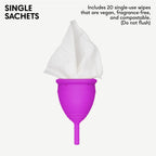 Lunette Cup Wipes 10 pack 50% off