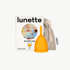 Coupe menstruelle Lunette, couleur orange