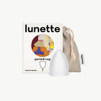 Coupe menstruelle Lunette, transparente