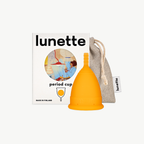 Coupe menstruelle Lunette, couleur orange