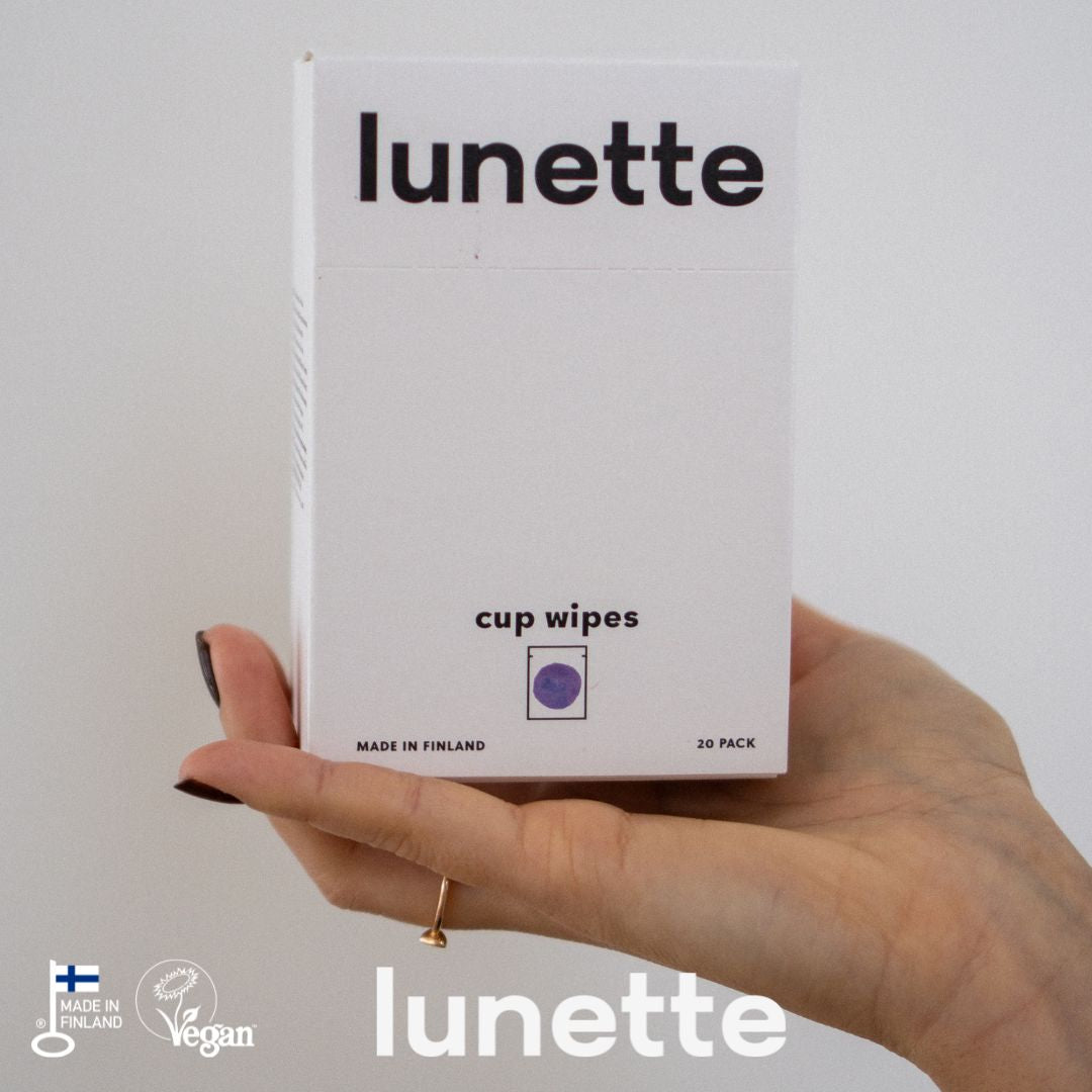 Lunette Cup Wipes 20 pack