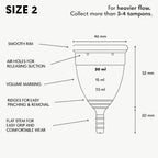 Lunette Period Cup Pink Size 1 & 2