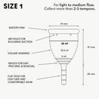 Lunette Period Cup Pink Size 1 & 2