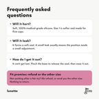 Häufig gestellte Fragen zur Menstruationstasse und zum „Lunette Fit Promise“