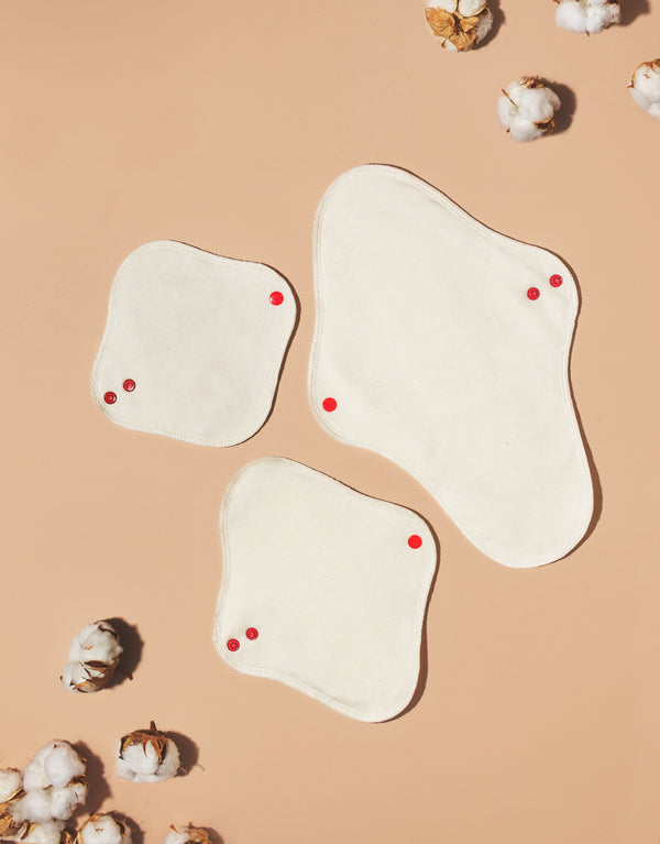 Lunette reusable period pads.